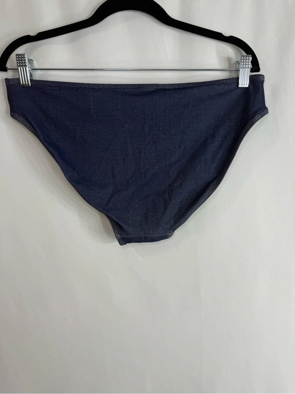 Aerie x AE Denim Bikini Set Blue Bralette Swim 2 Piece Top & Bottoms XL NWT